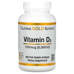 Vitamin D 3 5000 IU (360 softgels) - фото 6818